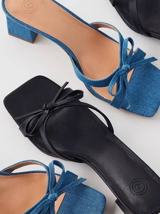 ☀️ NIB URBAN OUTFITTERS Charlie Bow Mule Heel - Picture 13 of 13